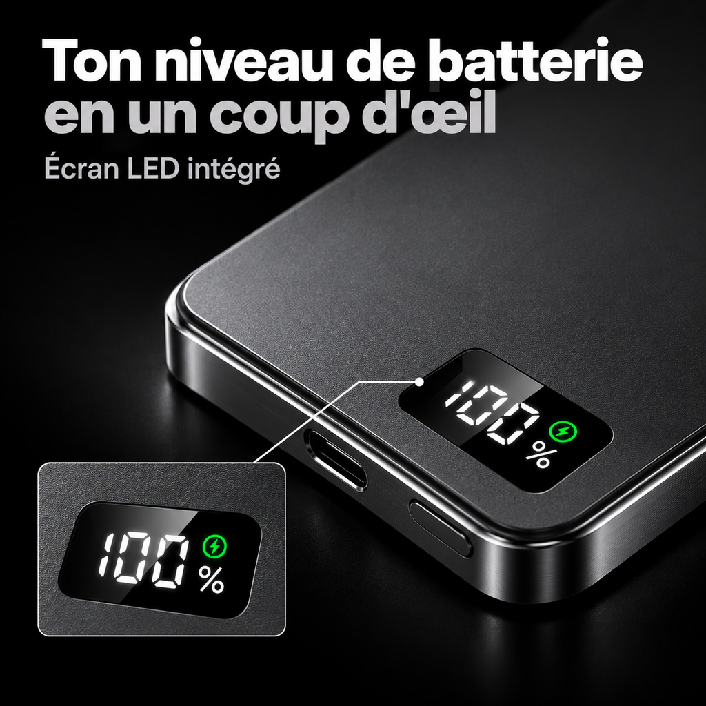 Batterie Magnétique Ultra-Fine 10 000 mAh