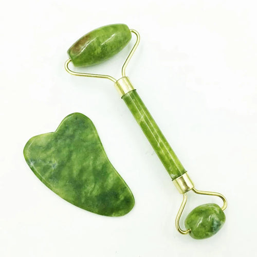 Jade Roller & Natural Scraping Tool - Eye Beauty Bar for Radiant Skin