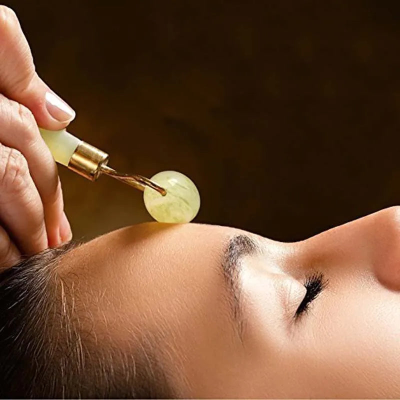 Jade Roller & Natural Scraping Tool - Eye Beauty Bar for Radiant Skin